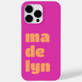 Bold name big letters magenta orange Case-Mate iPhone case (Back)