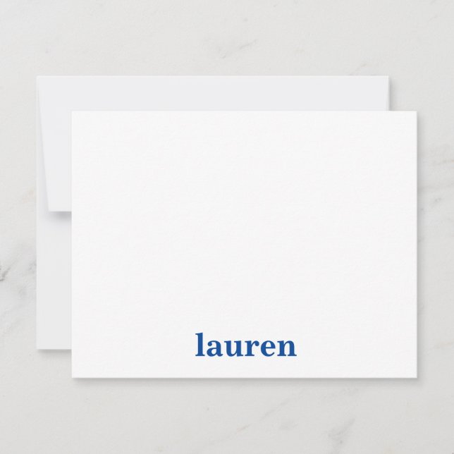 Bold Name Personalized Custom Blue Card (Front)