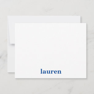 Bold Name Personalized Custom Blue Card