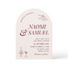 Bold Names Arch Blush Wine Wedding