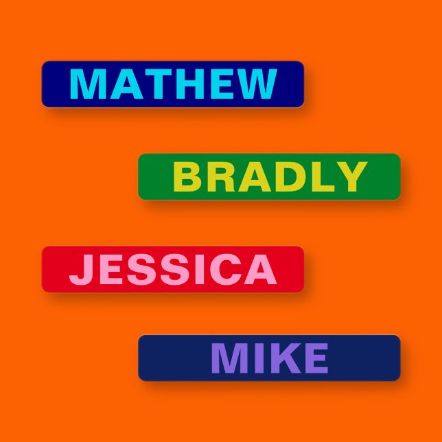 Bold Names on Multiple Colours Waterproof  (Creator Uploaded)