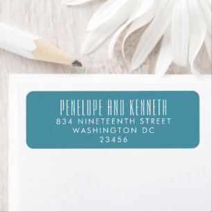 Bold Names Retro Typography Colourful Teal Wedding