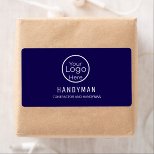 Bold Navy Blue Professional Handyman Services