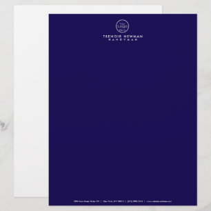 Bold Navy Blue Professional Handyman Services Letterhead