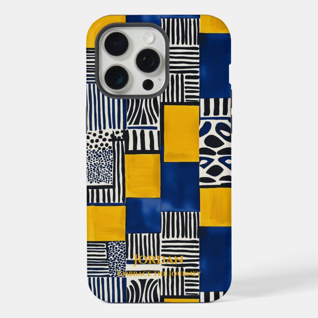 Bold Ndebele Pattern – Modern Tribal Elegance iPhone Case (Back)