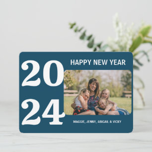 Bold New Year Photo  Holiday Card