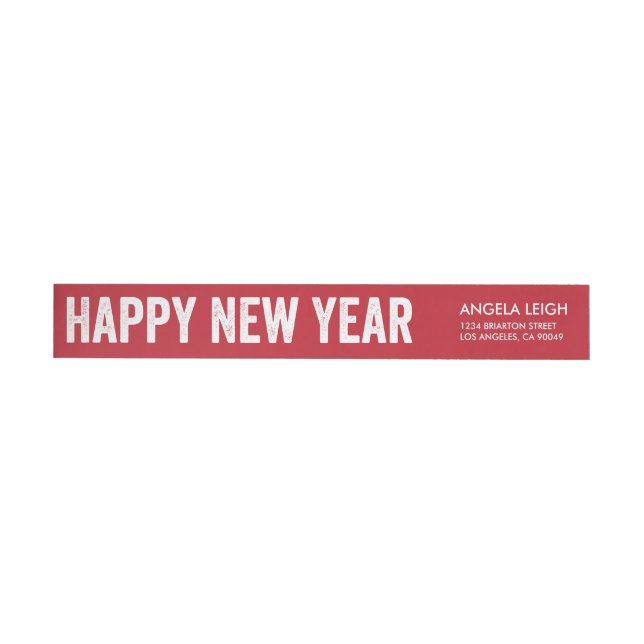 Bold New Year Return Address Label (Individual)