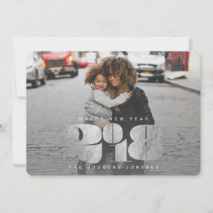 BOLD NEW YEAR(SILVER} HOLIDAY CARD