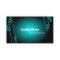 Bold Night Club Business Card Modern Aqua Black
