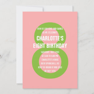 Bold Number Birthday Party Invitation