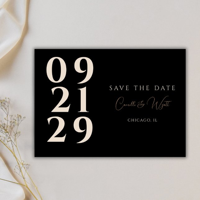 Bold Number Typography Modern B&W QR Code Invitation (Creator Uploaded)