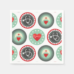 Bold Nurse Pattern - LPN RN Healthcare Napkin