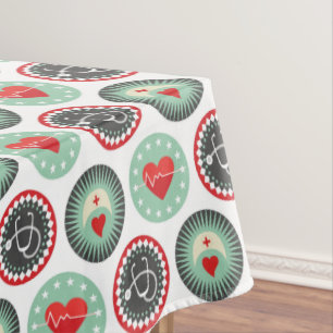 Bold Nurse Pattern - LPN RN Healthcare Tablecloth