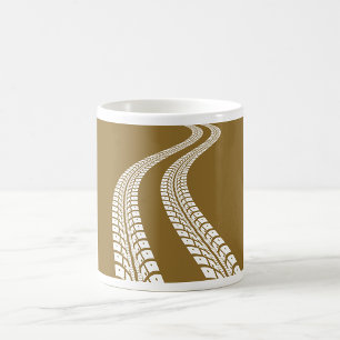 Bold Off-Road Tire Track Rugged Automotive Coffee Mug