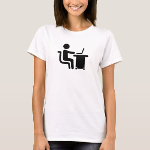 Bold Office Humour T-Shirt   working hard or hardl