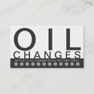 bold OIL CHANGE carte de fidélité client