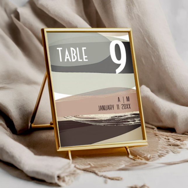 Bold Olive Green Wedding  Table Number (Creator Uploaded)