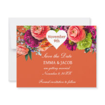 Bold Orange and Pink Roses