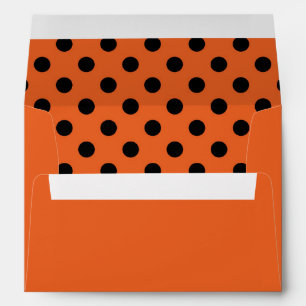 Bold Orange & Black Polka Dot Engagement  Envelope