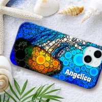 Bold orange ocean jellyfish sea life custom name