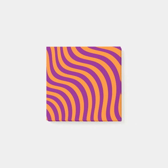 Bold Orange Purple Zebra Stripe Vibrant Minimalist Post-it Notes (Front)