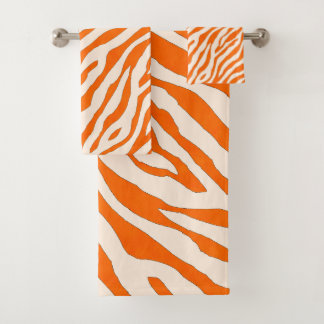 Bold Orange Tiger Stripe Pattern