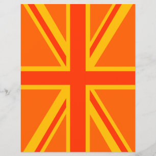 Bold Orange Union Jack British Flag Swag Flyer