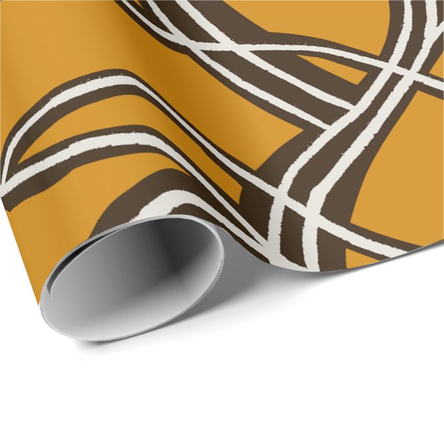 Bold organic stripes wrapping paper (Roll Corner)
