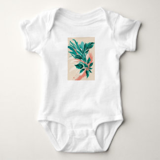 Bold, oversized floral prints baby bodysuit