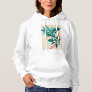 Bold, oversized floral prints hoodie