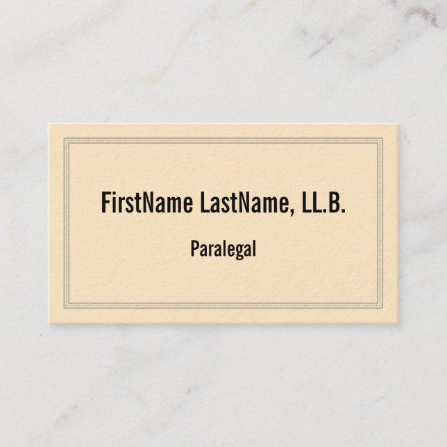 Bold Paralegal Business Card (Front)