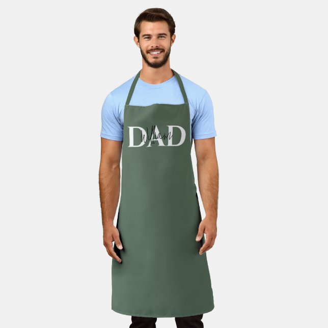Bold Pastel DAD  | Modern Father’s Day Gift Apron (Worn)