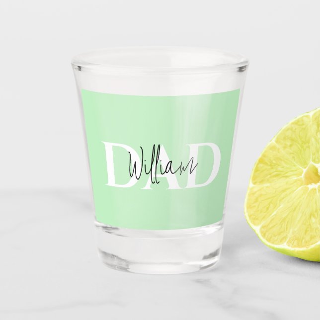 Bold Pastel DAD | Modern Father’s Day Gift Shot Glass (Front)