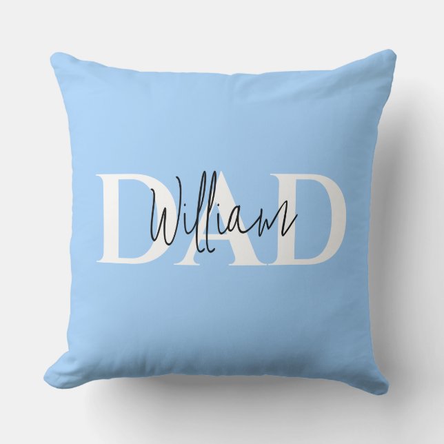 Bold Pastel DAD  | Modern Father’s Day Gift Throw Pillow (Front)