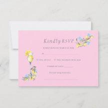 Bold Pastel Watercolor Citrus Wedding