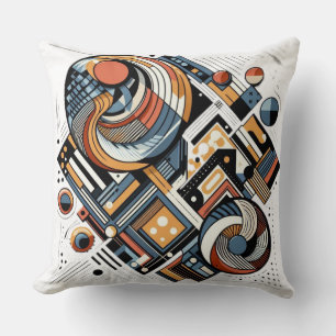 Bold Patterns: Abstract Geometric Throw Pillow 