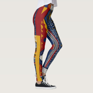 Bold Patterns for a Dynamic Look-Vivid Mosaic  Leggings