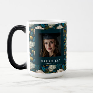 Bold Peonies Flower Graduation Gift Magic Mug