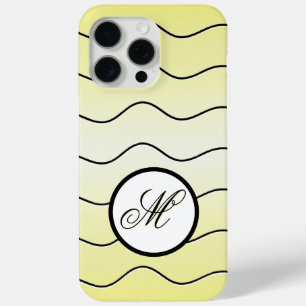 Bold Personal Initial On Mellow Butter Yellow iPhone 15 Pro Max Case