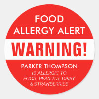Bold Personalized Food Allergy Alert Kids
