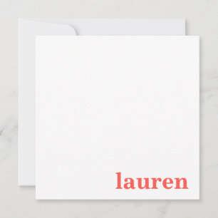 Bold Personalized Name Typography Custom Card