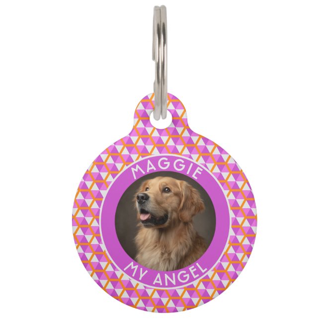 Bold Pet Owner Gift Hexagon Pattern Tag (Front)