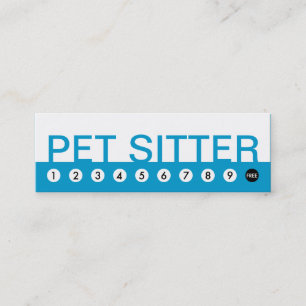 bold PET SITTER customer loyalty Card