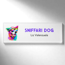 Bold Pet Sitter Dog Walker Name Tag