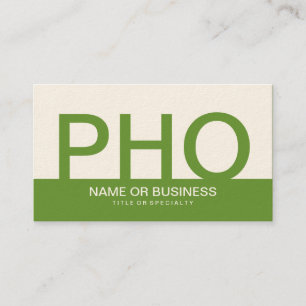 bold PHO (colour customizable) Business Card
