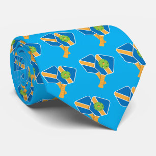 Bold Pickleball Paddle Pattern Tie
