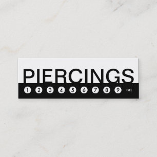bold PIERCINGS customer loyalty Card