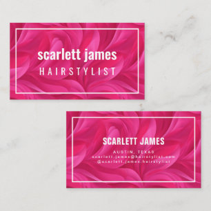 Bold Pink Abstract Business Card