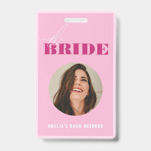 Bold Pink Bachelorette Buy The Bride A Drink Badge