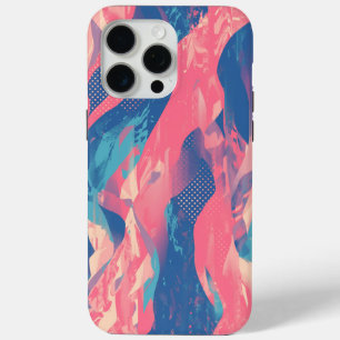 🎨 Bold Pink & Blue Abstract Pattern - Dynamic & F iPhone 15 Pro Max Case